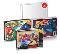 EVORETRO Custodia protettiva in acrilico trasparente compatibile con SNES e N64, spessore 4 mm, antigraffio, antipolvere, resistente ai raggi UV (confezione da 2)