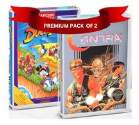 EVORETRO - Espositore in acrilico progettato per giochi Nintendo NES, protezione dai raggi UV, spessore 4 mm, custodia protettiva per giochi sportivi retrò Nintendo Switch (confezione da 2)