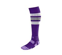 EvoShield Pro-srz - Calzini da gioco unisex a righe, viola., M