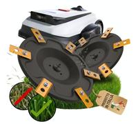 EvoSign® Set di 6 lame per robot tosaerba ECOVACS GOAT A, 2 dischi per tagliaerba A1600 RTK, A2500 RTK, A3000 LiDAR, poliammide rinforzato con fibra di vetro, larghezza di taglio 172 mm, senza lame