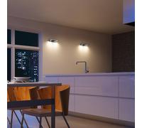 Evotec Lampada LED da parete Pano a 2 luci metallizzata Evotec