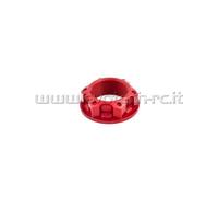 EVOTECH DADO CANOTTO STERZO M22x1 TOP YOKE NUT ROSSO RED