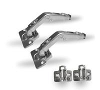 Evotrade 2x Cerniere per Porte ad Angolo Apertura 135° Adatte per un Spessore Compreso Tra 14 e 24mm Montaggio a Vite Basette Incluse Possibilità di Utilizzo con Cerniera di 172 Gradi