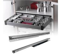 EVOTRADE 480 MM - Coppia Guide di Rimpiazzo Compatibile Leroy Merlin DELINIA Ricambio Cassetti Cucina Ammortizzate ad Estrazione Totale