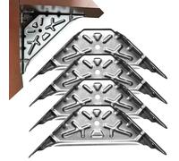 EVOTRADE 4x Squadrette Angolari in Acciaio - Staffe di Supporto per struttura letto. Confezione da 4 pezzi