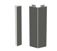 Evotrade Accessori Snodo per Zoccolo da Cucina - Giunzione Angolare -90° +90° e Giunzione Lineare - Compatibile con Zoccolo Cucina in PVC Spessore 12,5 mm - Altezza 120mm, Colore Piombo