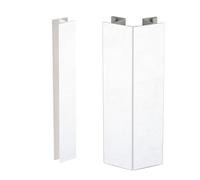 Evotrade Accessori Snodo per Zoccolo da Cucina - Giunzione Angolare -90° +90° e Giunzione Lineare - Compatibile con Zoccolo Cucina in PVC Spessore 12,5 mm - Altezza 150mm, Colore Bianco