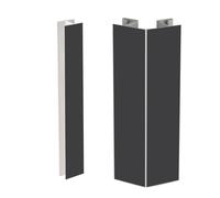 Evotrade Accessori Snodo per Zoccolo da Cucina - Giunzione Angolare -90° +90° e Giunzione Lineare - Compatibile con Zoccolo Cucina in PVC Spessore 12,5 mm - Altezza 120mm, Colore Nero