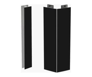 Evotrade Accessori Snodo per Zoccolo da Cucina - Giunzione Angolare -90° +90° e Giunzione Lineare - Compatibile con Zoccolo Cucina in PVC Spessore 12,5 mm - Altezza 120mm, Colore Nero