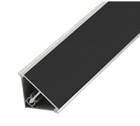 Evotrade Alzatine per piani da cucina, spalletta per top, lunghezza 2 metri in PVC | Colori a Scelta + Accessori (2 tappi finali + 2 giunzioni angolari) MADE IN ITALY (Nero)