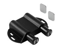Evotrade Chiusura Magnetica a Scatto Singola e Doppia Push to Open - Sistema di Chiusura Magnetico per Mobili, Ante, Cassetti e Armadi con Chiusura a Sfioramento (Nero, A scatto doppia)