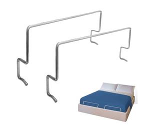 Evotrade - Coppia Fermamaterassi a Incastro per Letto Contenitore Blocca Materasso Laterale e Frontale Compatibile con Kit Alza Rete