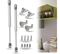 Evotrade - Coppia Mini Pistoni a Gas con Interasse 198mm - Molla Pistone Braccetto Sollevamento Ante Idraulico - Ideale per Cucina, Bagno, Camper, Panche + Fissaggi Inclusi (Forza: 80N - 8 Kg)