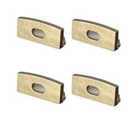 Evotrade Kit 4 Tappi Finali per Canalina MINI, Accessori per Profilo LED, Ideali per Rifinire e Proteggere le Estremità del Profilo (Kit 4 Tappi Finali Oro Spazzolato)
