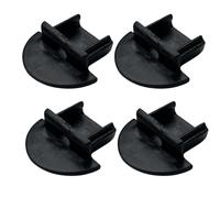 Evotrade Kit 4 Tappi Finali per Profilo LED da Incasso, Accessori per Strisce LED, Ideali per Rifinire e Proteggere le Estremità del Profilo (Colore Nero)