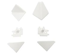 Evotrade Kit Accessori per Alzatina per Piani Cucina 2 Metri in PVC | Tappi Finali e Giunzioni Angolari (Solo Accessori Snodo Bianco)