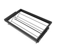 Evotrade - Kit Cassetto Portascarpe Estraibile in Alluminio per Armadio con Telaio Guide Scorrevoli a Sfera Soft-Close, Colore Grafite, Soluzione Salvaspazio per Scarpe (Per Vano Armadio 90 cm.)