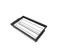 Evotrade - Kit Cassetto Portascarpe Estraibile per Armadio con Telaio Guide Scorrevoli a Sfera Soft-Close, in Metallo Cromato, Colore Grigio Scuro, Salvaspazio per Scarpe (Per Vano Armadio 60 cm.)