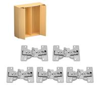 EVOTRADE Kit Ferramenta FOLDING 5 Cerniere Snodo in Zama per Armadi o Nicchie a Muro con Ante Pesanti Pieghevoli a Libro, Peso Max 50Kg, Spessore Max 30mm, Chiusura Soft, Installazione Facile