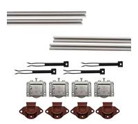 EVOTRADE Kit Ferramenta JUNIOR-3 per Armadi Scorrevoli con 2 Ante con Peso Max 50KG - Kit con 4 Binari Color Alluminio da 2 Metri, Carrelli e Fine Corsa, Montaggio Facile