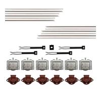 EVOTRADE Kit Ferramenta JUNIOR-3 per Armadi Scorrevoli con 3 Ante con Peso Max. 50KG - Kit con 6 Binari Bianchi da 2 Metri, Carrelli e Fine Corsa, Montaggio Facile