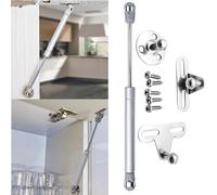 EVOTRADE Pistone a Gas - Apertura a salire verso l' ALTO - Braccetto Molla per Apertura Sollevamento Ante Mobili (6 Kg, Interasse 247mm)