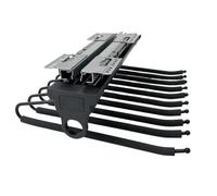 Evotrade Portapantaloni EASYSLIDE Estraibile Ammortizzato Montaggio Superiore - Appendi Pantaloni con Foam Antiscivolo, Singolo o Doppio, Soft Closing e Salvaspazio per Armadi e Guardaroba (Singolo)