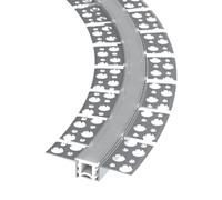 Evotrade - Profilo LED Flessibile in Alluminio per Cartongesso a Scomparsa Lunghezza 2 Metri + Cover Luce Continua - per Strisce Led Max 12,5mm - per Interni (Profilo Flex + cover)