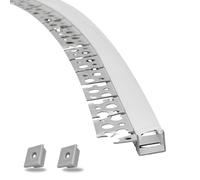 EVOTRADE Profilo LED in Alluminio Per Cartongesso Ad Incasso e Scomparsa, Barra per Illuminazione LED con Cover Luce Continua, Lunghezza 2 Metri (Profilo Sottomensola Flessibile)
