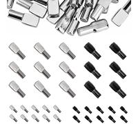 Evotrade Reggipiano a Cucchiaio Zincato, Supporto per Mensola per Armadi/Librerie | Diametro e colore a scelta (20 pz) (Diamentro 5 mm, Argento)