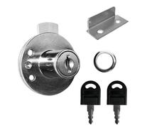 Evotrade Serratura a Cilindro in Zama e Acciaio per Ante, Cassetti e Armadietti Serratura di Sicurezza per Mobili - Corpo 20 mm Ø 16,5 mm - Kit da 1 o 12 Pezzi (1)