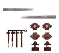 EVOTRADE Sistema Ferramenta per Porte Scorrevoli per 1 o 2 Ante "Junior4" - Binario 2 METRI + Carrelli - Colore a Scelta - Peso Max Anta 55KG (1 Anta, Binario Alluminio)