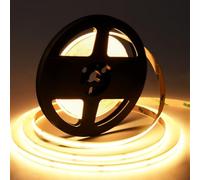 Evotrade Striscia COB LED 24V 320 LED/m 10W/m - Bobina 5 Metri, Taglio ogni 5 cm, CRI ≥90, 3000K/4000K/6000K, IP20 - Illuminazione Interni Continua e Uniforme - 3000K Luce Calda