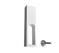 Evotrade - Supporto Centrale per Tubo Appendiabiti Rettangolare, Design Moderno, Made in Italy, Alta Resistenza, Ideali per Armadio, Guardaroba e Cabina (Solo 1 Supporto Centrale Bianco)