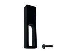 Evotrade - Supporto Centrale per Tubo Appendiabiti Rettangolare, Design Moderno, Made in Italy, Alta Resistenza, Ideali per Armadio, Guardaroba e Cabina (Solo 1 Supporto Centrale Nero)