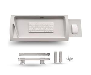 Evotrade Supporto Porta Tastiera Estraibile con Ripiano Ausiliare per Il Mouse. Guide in Acciaio (con PortaMouse)