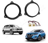 EvoTuning 2 Anelli Adattatori + Cavi Casse Altoparlanti Ant=Post Nissan Qashqai
