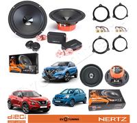 EvoTuning 6 Casse Altoparlanti Hertz Dsk Dcx Ant+Post Adattatori per Auto Nissan