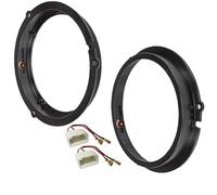 EvoTuning Kit 2 Anelli Adattatori +2 Cavi Connettori per Installazione Montaggio Altoparlanti Casse Anteriori o Posteriori per Ford B-Max, C-Max, Ecosport, Fiesta VI VII VIII Serie dal 2008