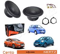 EvoTuning Kit 2 Casse Woofer Hertz C165L Anteriori per Nissan Micra dal 2002