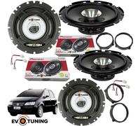 Evotuning Kit 4 Casse Altoparlanti Pioneer Bicono Ant+Post per Fiat Idea