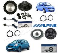 EvoTuning Kit 6 Casse Altoparlanti Alpine Sxe Ant+Post per Nissan Micra dal 2002
