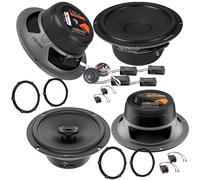 EvoTuning Kit 6 Casse Altoparlanti con Adattatori per Peugeot 508 II Serie dal 2018 Anteriori e Posteriori compatibile con Hertz CK 165L+CX 165 Set 2 Woofer 2 Tweeter 2 Coassiali 4 Anelli 4 Cavi