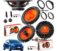 JBL Stage1 GEN2 62CF - 6.5 Inch (165mm) 2-Way Component Car Speakers - 80W RMS - 240W Peak - Set of 2 Woofers + 2 Tweeters Audio - With Grilles - Compact Fit - OEM Upgrade