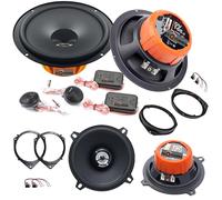 EvoTuning Kit 6 Casse Altoparlanti per Fiat Panda 312 dal 2012 Anteriori e Posteriori compatibile con Hertz DSK165.3+DCX130.3 Set 2 Woofer 2 Tweeter 2 Coassiali 4 Anelli 4 Cavi (No Plug and Play)