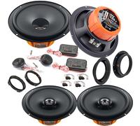 EvoTuning Kit 6 Casse Altoparlanti per VW Tiguan dal 2007 al 2024 Anteriori e Posteriori compatibile con Hertz DSK165.3+DCX165.3 Set 2 Woofer 2 Tweeter 2 Coassiali 4 Anelli 4 Cavi (No Plug and Play)