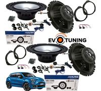 EvoTuning kit 8 Casse Altoparlanti Alpine Ant+Post 165 mm per FIAT 500X