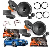 EvoTuning Kit 8 Casse Altoparlanti Hertz Dsk 165.3 Ant+Post per Alfa Romeo 147
