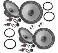 EvoTuning Kit 8 Casse Altoparlanti per Citroen DS3 Crossback dal 2019 compatibile con Hertz K165 Ant/Post Set 4 woofer 4 Tweeter 4 Anelli Adattatori 4 Connettori (no plug and play)
