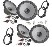 EvoTuning Kit 8 Casse Altoparlanti per Renault Grand Scenic IV dal 2016 compatibile con Hertz K165 Ant/Post Set 4 woofer 4 Tweeter 4 Anelli Adattatori 4 Connettori (no plug and play)